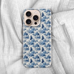 Toile de Jouy Phone Case: Vintage French Pastoral Art Cover