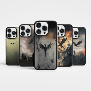 Personalized Dragon Flight Art Phone Case: Dark Fairy Design