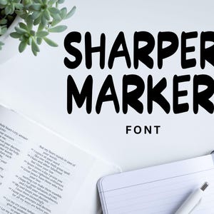 Sharper Marker Pen-lettertype, Sharpie-lettertype Svg, Sharpie-lettertype Png, Markerpen-alfabet Svg, lettertype voor Cricut, handgeschreven lettertype, markeerlettertype