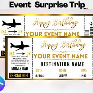Event  Surprise Trip, Surprise Trip, Surprise Trip Reveal, Surprise Trip Ticket,  Event Ticket, Surprise Vacation, Digital Download