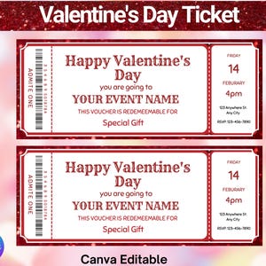 Druckbare Valentinstag Karte, Überraschungsgeschenk Karte, Event Karte Vorlage, Geschenkgutschein, Liebesgutschein, digitaler Download