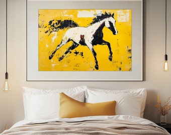 Horse Art Modern Expressionist Print Abstract Equestrian Decor Horse Lover Poster Wall Display