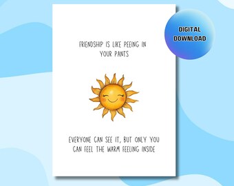 Tarjeta de cumpleaños divertida de amistad: regalo sarcástico para mi mejor amiga (descarga digital)
