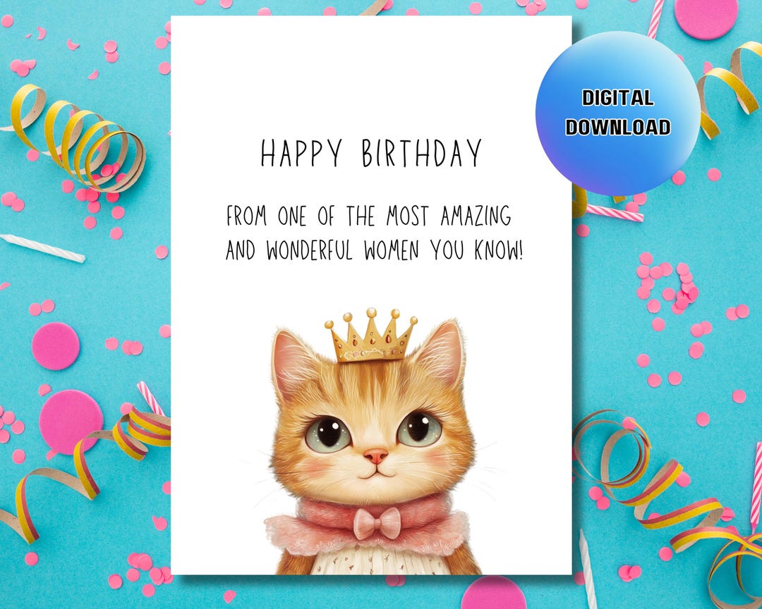 Sarcastic Printable Birthday Card for Her, Best Friend Birthday Card ...
