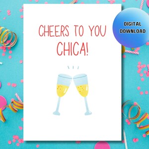 Happy Birthday Card Download, Printable Card, Digital Card For Her, Cute Bday Card Digital, Birthday Greeting Digital, Digital Download Card