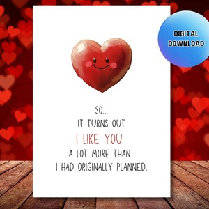 Biglietto d'amore sarcastico digitale, biglietto d'anniversario divertente stampabile, biglietto di San Valentino, biglietto di buon anniversario stampabile, biglietto d'amore divertente stampabile