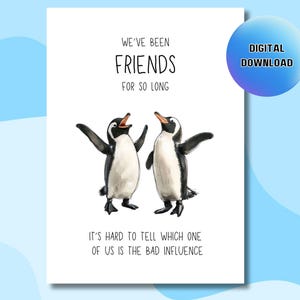 Verjaardagskaart vriend, afdrukbare kaart, verjaardagskaart afdrukken, digitale downloadkaart, leuke kaart voor vriend, digitale kaart bestie, BFF-kaart