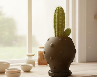 3D gedruckter Kaktus Blumentopf STL Set (Digitaler Download)