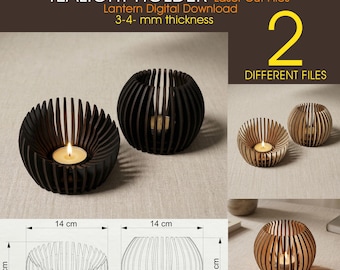 Laser Cut Tealight Design, Wooden Candlestick SVG, Ai, Pdf, Dxf Files