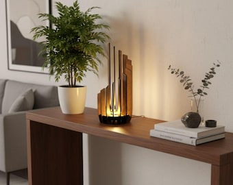 Laser Cut Tea Light Candle Holder SVG File, Wooden Candlestick Lamp (Digital File)
