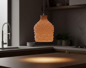 Pendant Lamp STL File - 3D Print Hanging Light Shade Digital Download - DIY Ceiling Light