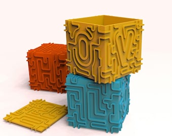 Customized Maze Box STL File (100mm)