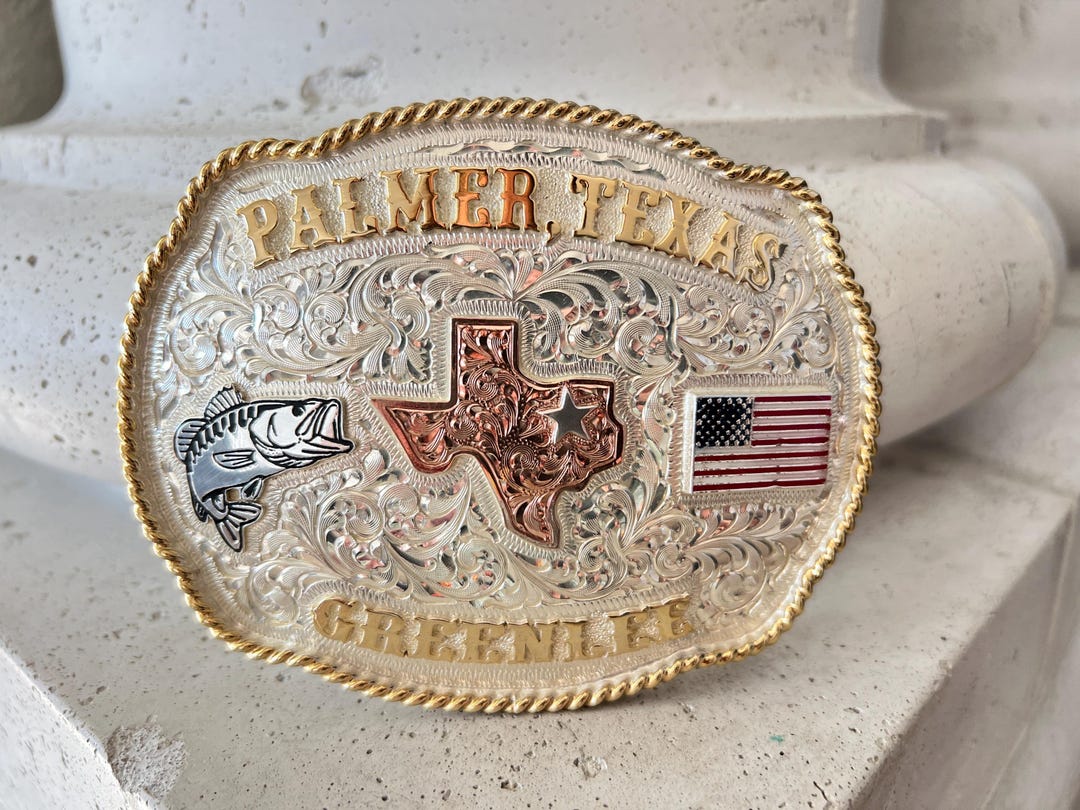 Custom Western Belt Buckle | Hand Engraved Personalized Buckle | Cowboy ...