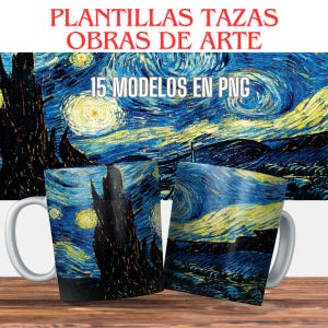 15 Templates for sublimating mugs with artwork motifs