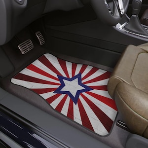 Patriotic 4th of July Car Floor Mat: Universal Fit, Non-Slip