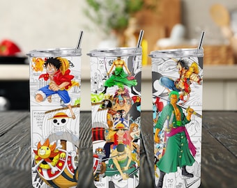 Vaso de acero inoxidable de 20 oz con diseño de anime heroico