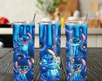 Vaso de acero inoxidable de 20 oz con diseño de puntada y goteo