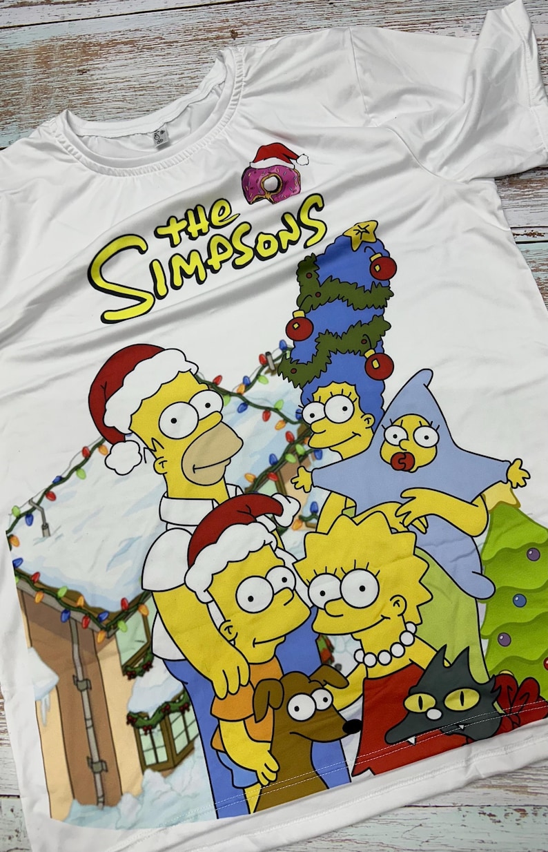 The Simpsons Christmas Pajamas Set: Matching Family Holiday Outfit - Etsy