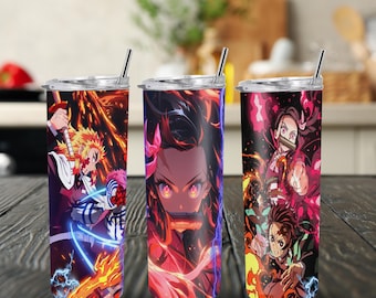 Vaso de sublimación de anime vibrante: regalo personalizado de acero inoxidable de 20 oz