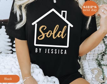 Comfort Colors Sold by Real Estate Agent Shirt, Custom Realtor Tee, House Sold Apparel, Professional Closing Day Gift