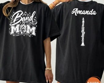 Comfort Colors Custom Band Mom Shirt, Personalized Marching Band Graphic Tee, Band Parent Top