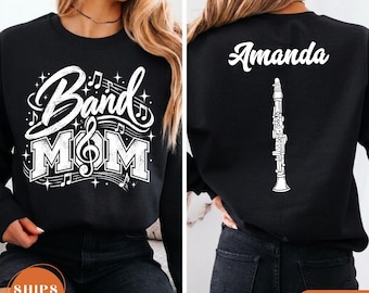 Custom Band Mom Sweatshirt, Personalized Marching Band Hoodie, Band Parent Pullover