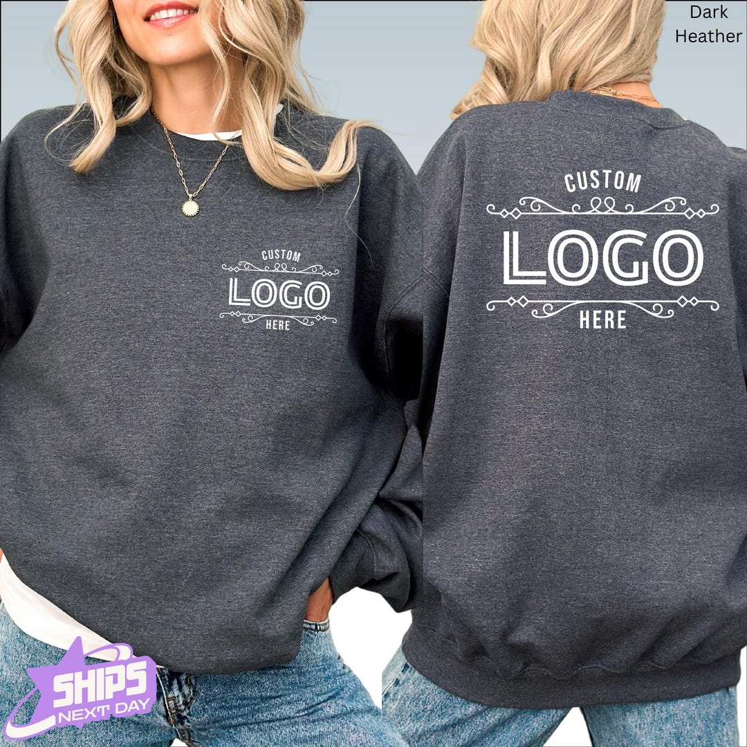 Custom Logo Hoodie, Personalized Company Sweater, Business Branding ...
