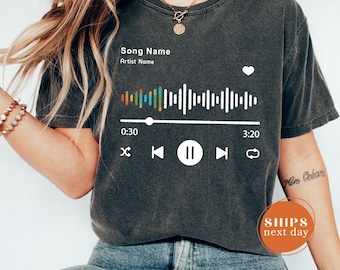 Comfort Colors Custom Song Name Shirt, Personalized Artist Name Tee, Favorite Song Lyric Shirt, Music Lover Birthday Gift T-Shirt, Band Top
