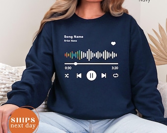 Custom Song Name Hoodie, Personalized Artist Name Sweatshirt, Music Lover Gift Sweater, Favorite Song Lyric Pullover, Custom Music Hoodie