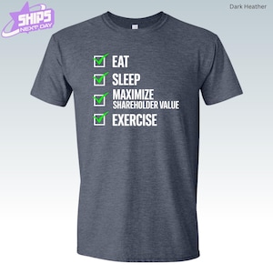 Maximize Shareholder Value Funny Finance T-Shirt, Comfort Color Stock Market Humor Gift for Coworker Finance Bro, Investing Meme Top