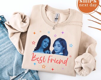 Personalised Best Friend Sweatshirt, Custom Photo Bestie Hoodie, Custom Friendship Birthday Gift Pullover