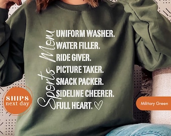 Sport Mom Hoodie, Funny Mama Game Day Pullover, Football Baseball Soccer Mama Sweatshirt