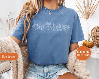 Comfort Colors Organ Friends T-Shirt, Cute Anatomy Shirt, Medical Student Gift, Healthcare Worker Aesthetic Tee