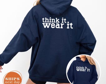 Front and Back Personalized Hoodie, Custom Pullover, Inspired Hoodie, Custom Text Sweatshirt, Front Back Hoodie, Personalized Pullover
