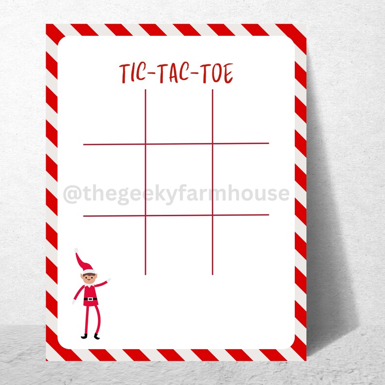 Tic Tac Toe Elf Games Printable Digital Download Elf on the Shelf Tic Tac Toe Elf Games Printable Digital Download Elf on the Shelf