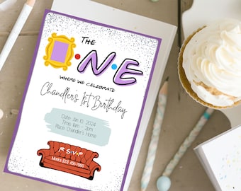 Friends TV Show 1st Birthday Invitation: Editable Template (Digital Download)