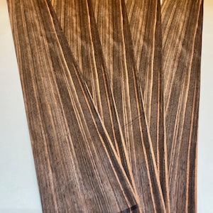 Macassar Ebony Veneer 5&quot; x 36&quot; Raw Wood No Backing