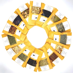 Build Your Own Herbal Tea Set – Loose Leaf Botanicals – Caffeine Free Wellness Tea – Organic Dried Herbs Sampler Kit