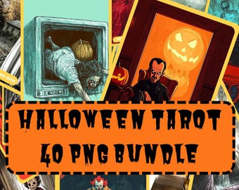 40 Horror Tarot Card Png Bundle, Tarot Card Png Bundle, Halloween Tarot Card Png, Horror Halloween Png, Spooky tarot card Digital Download