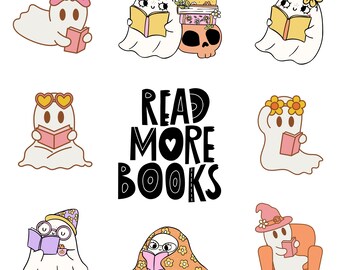 Acotar Ghost Png, Acotar Png, Bookish Ghost Png, Book Reader Png, Ghost Reading Books Png, Bookish Halloween, Librarian Halloween