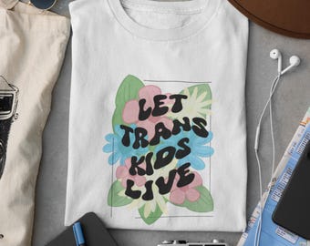 lassen Sie trans Kinder Komfort Farben leben Trans Shirt, Trans Stolz, subtile Trans Pride, Trans Geschenk, Trans Flagge Farben, süßes Trans Tshirt, Trans Tee