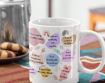 My Daily Affirmation Mug Sublimation PNG, Digital Mug Design, Affirmation Mug Wrap, 11oz & 15 oz Design, Daily Inspiration, Motivation Mug