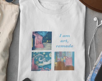 Comfort Colors i am art remade Trans Shirt, Trans Pride Tee, Subtle Trans Pride, Trans Gift, Trans Flag Colors, Cute Trans Tshirt, Trans Tee