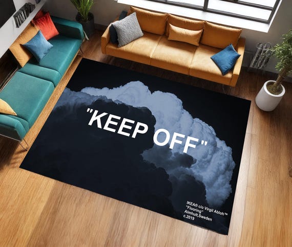 Keep off Rug,virgil Abloh Rug, off White Decor, Designer Quote