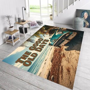 The Good Old Days Rug,Vintage Decoration,Retro Home Decor,Vintage Living Room Area Rug