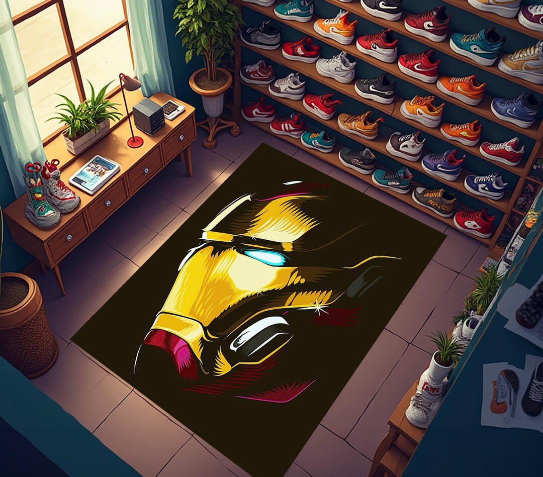 Icoon Man Rug Iron Man Rug: 3D Printed Colorful Microfiber, Super Hero Fan Gift - Etsy