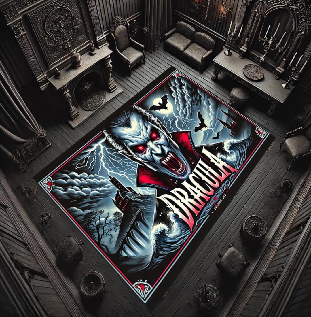 Dramatic Vampire Rug Dracula Rug: Gothic Horror Home Decor - Etsy