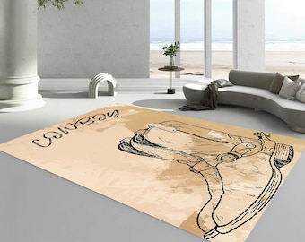 Cowboy Boots Rug, Vintage Western Decor, Collector Rug