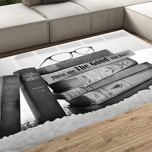 Antique Book Decoration,Vintage Books Rug,These Are The Good Old Days Rug