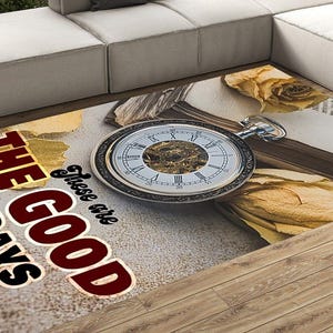 These Are The Good Old Days Rug,Vintage Living Room Area Rug,Vintage Decoration